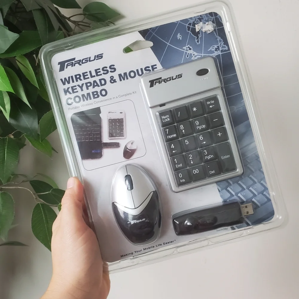 Targus Black and Silver Wireless Keypad and Mouse Combo NEW